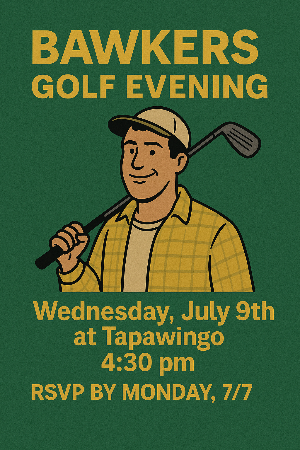 Bawkers Golf Poster